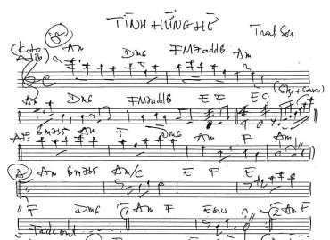 Tình Hững Hờ Sheet Nhạc đệm