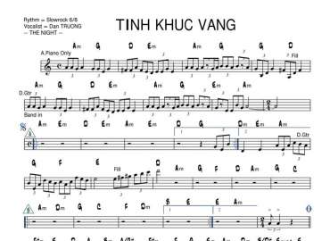 Tình Khúc Vàng Sheet Nhạc đệm
