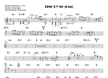 Tình Kỷ Nữ Sheet Nhạc đệm