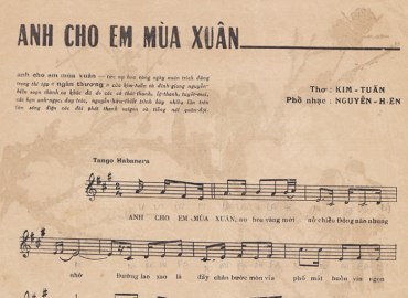 Anh Cho Em Mùa Xuân Sheet Nhạc
