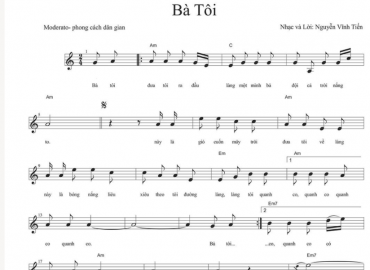 Bà Tôi Sheet Nhạc