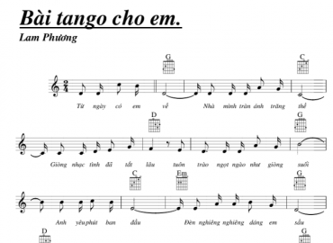 Bài Tango Cho Em Sheet Nhạc