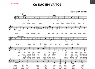Ca Dao Em Và Tôi Sheet Nhạc