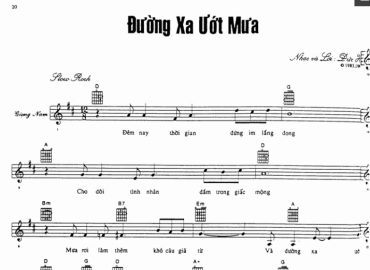 Đường Xa Ướt Mưa Sheet Nhạc