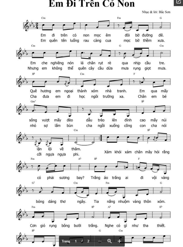 Em Đi Trên Cỏ Non