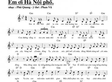 Em Ơi Hà Nội Phố Sheet Nhạc
