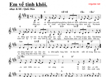 Em Về Tinh Khôi Sheet Nhạc