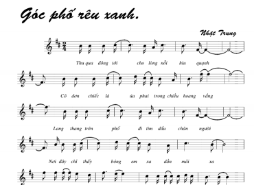 Góc Phố Rêu Xanh Sheet Nhạc