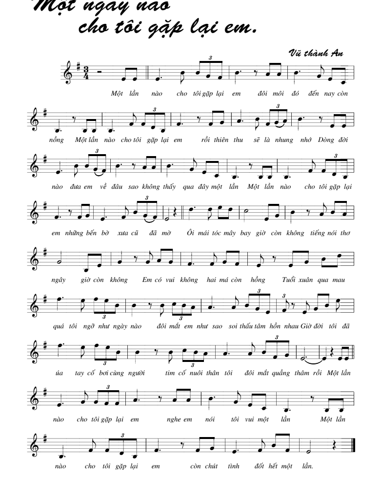 Một Ngày Nào Cho Tôi Gặp Lại Em
