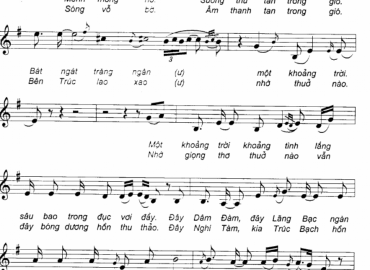 Một Thoáng Tây Hồ Sheet Nhạc