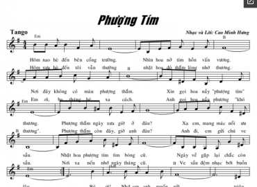 Phượng Tím Sheet Nhạc