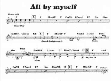 All By Myself sheet