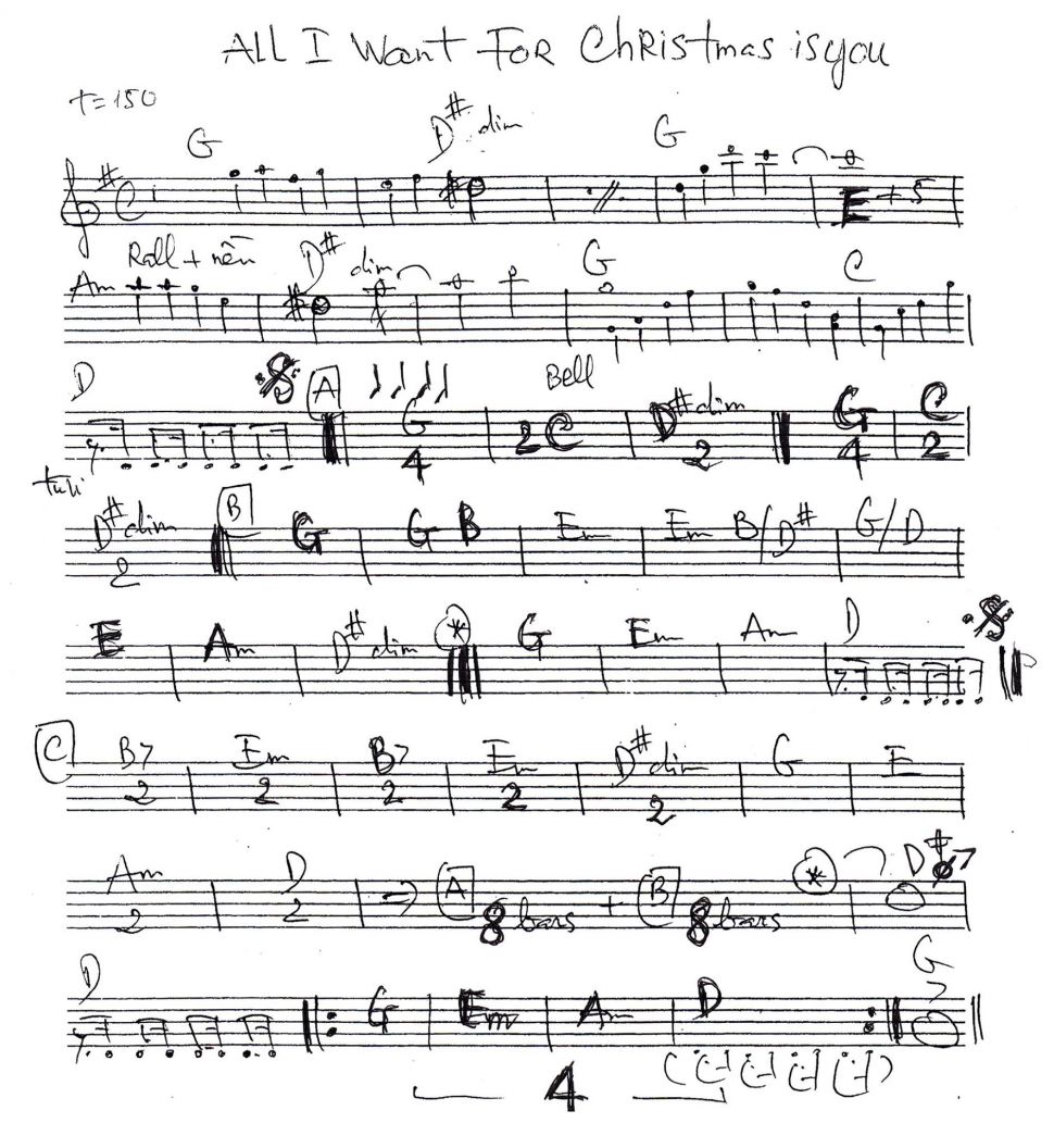 All I Ưant For Christmas Is You sheet