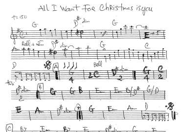 All I Want For Christmas Is You sheet