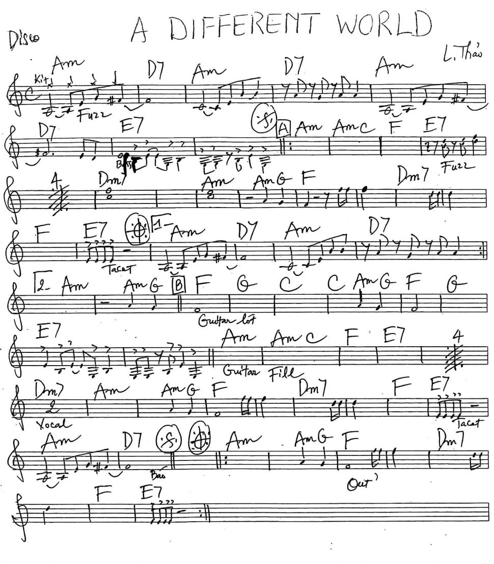 A Different World sheet