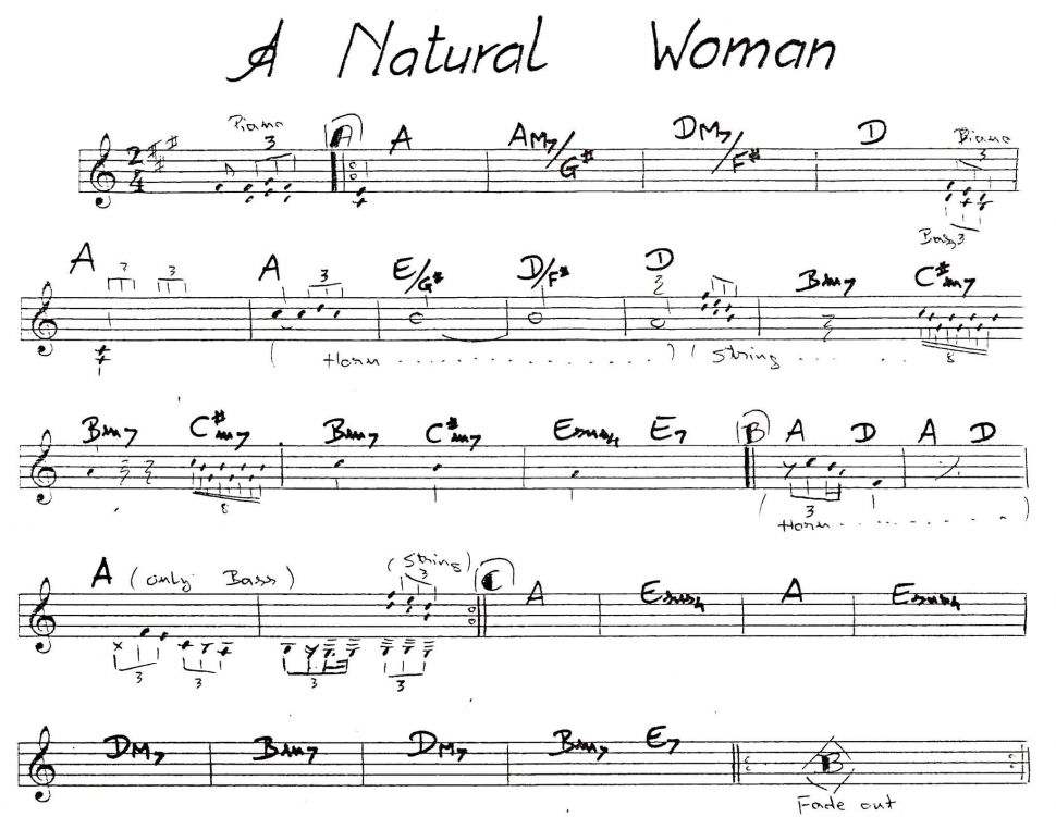 A Natural Woman sheet