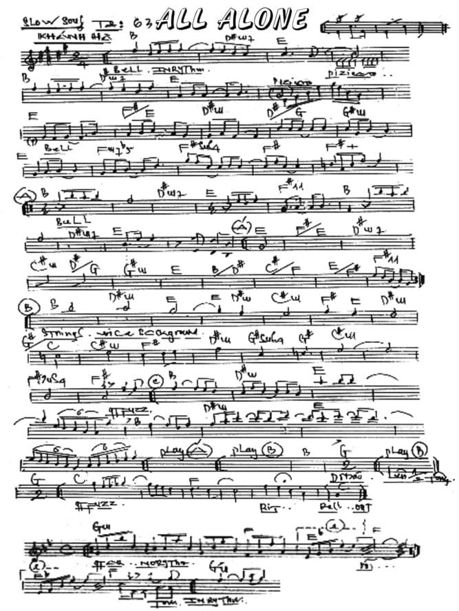 All Alone sheet