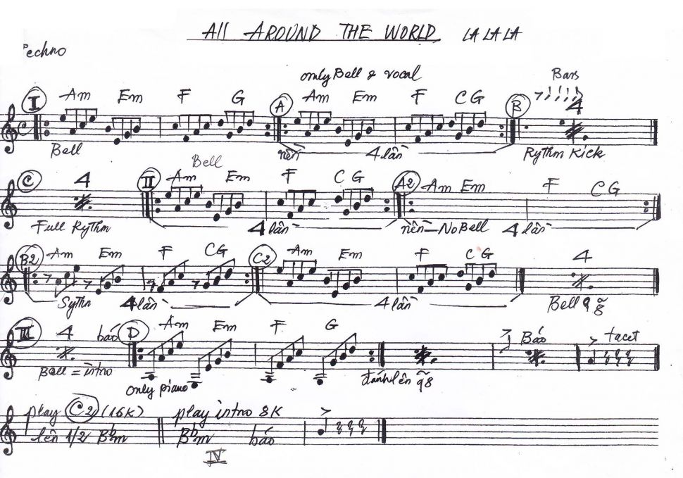 All Around The World sheet