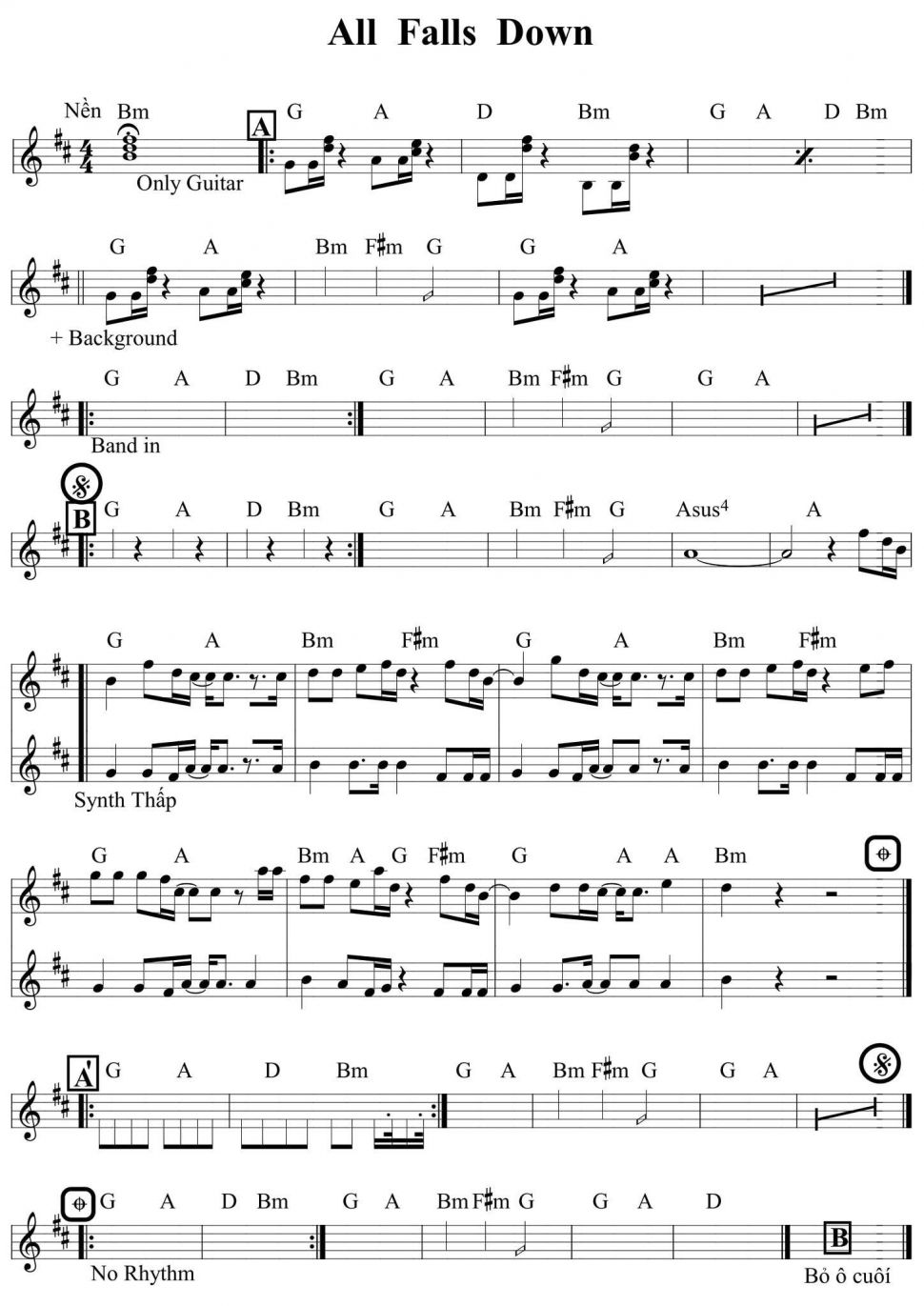 All Falls Down sheet