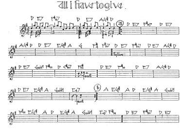 All Have To Give sheet