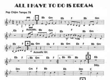 All I Have To Do Is Dream sheet