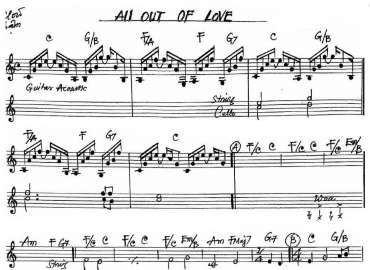 All Out Of Love sheet