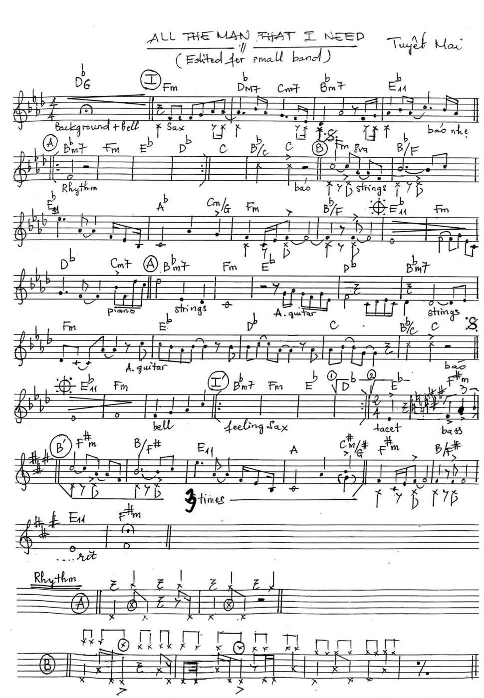 All The Man That I Need sheet