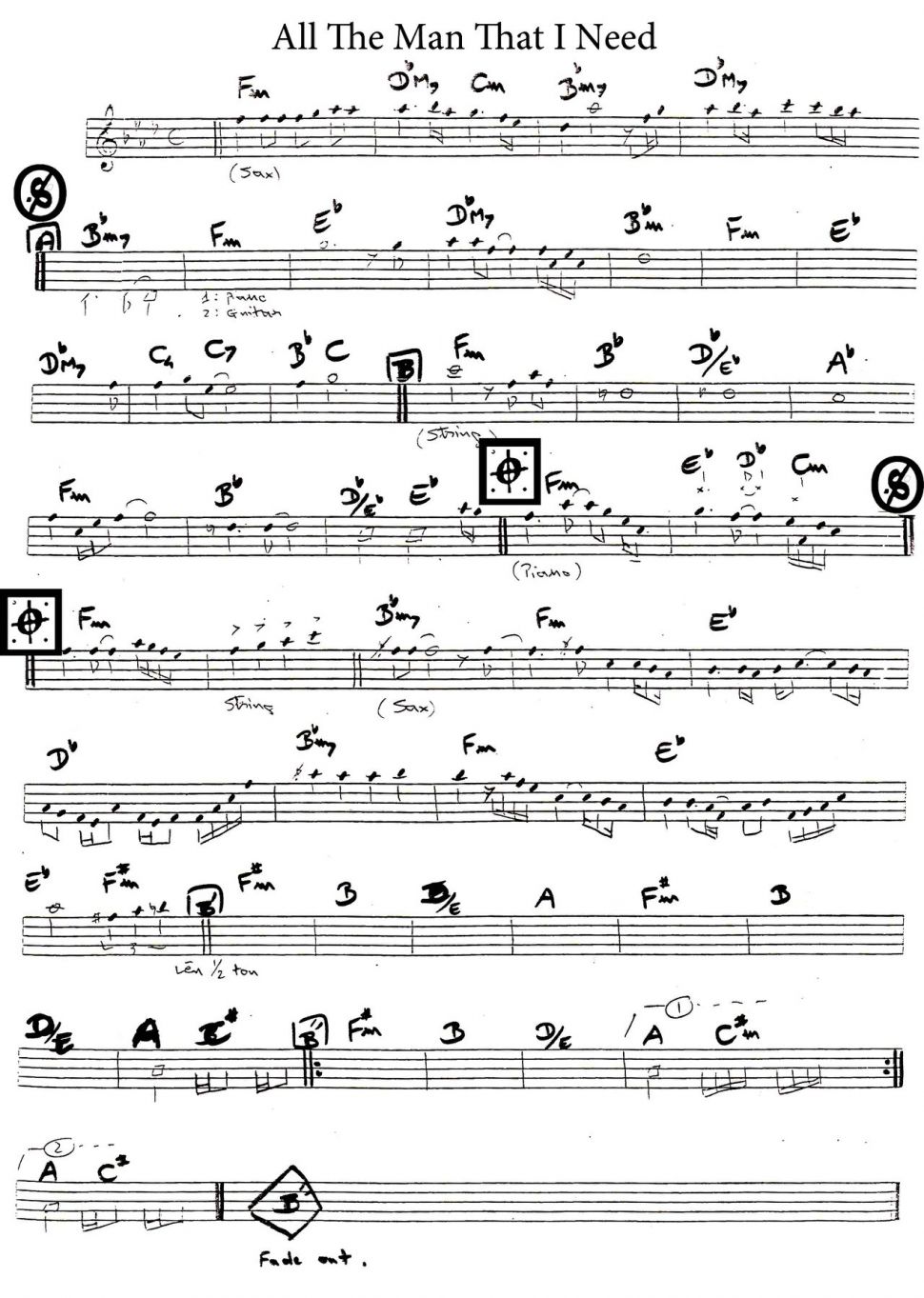 All The Man That I Need sheet