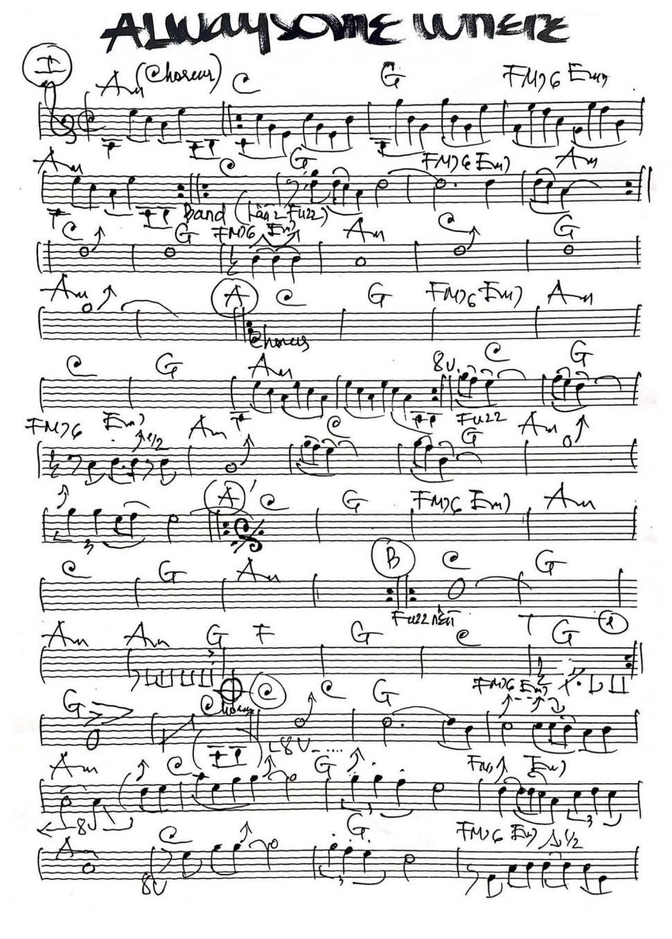 Alway Some Where sheet