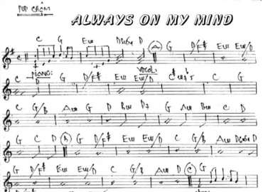 Always On My Mind sheet