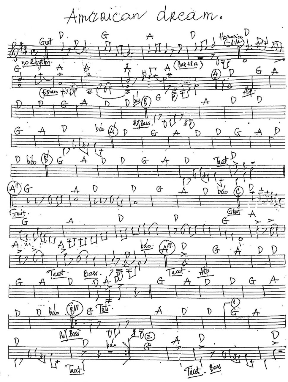 American Dream sheet
