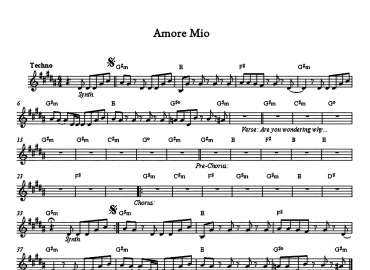Amore Mio sheet