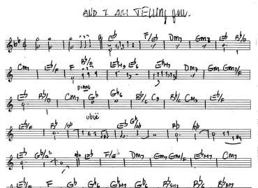 And I Am Telling You sheet