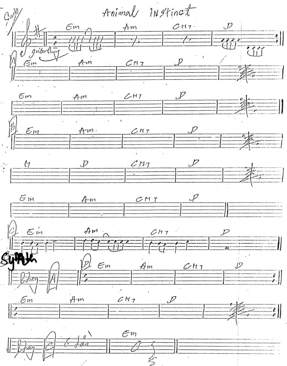 Animal Instinct sheet