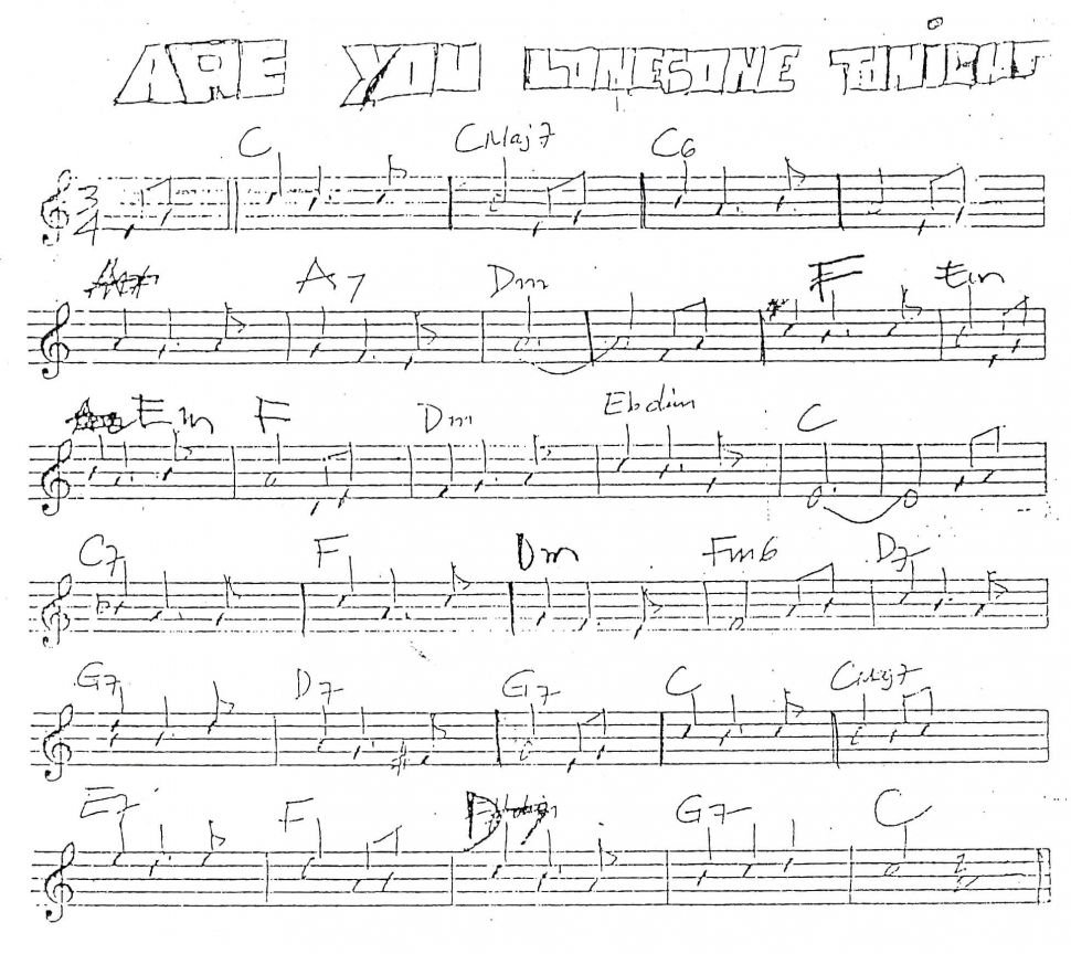 Are You Lonecone Thing sheet