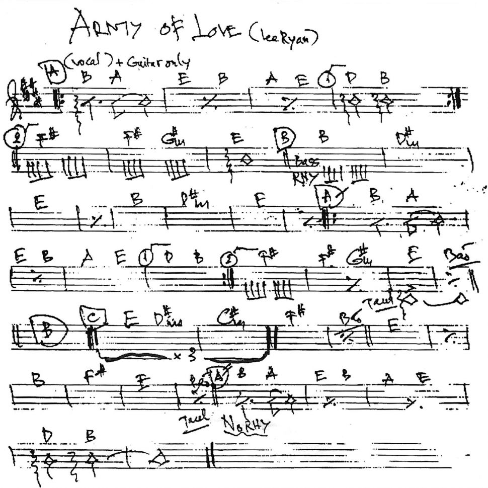 Army Of Love sheet