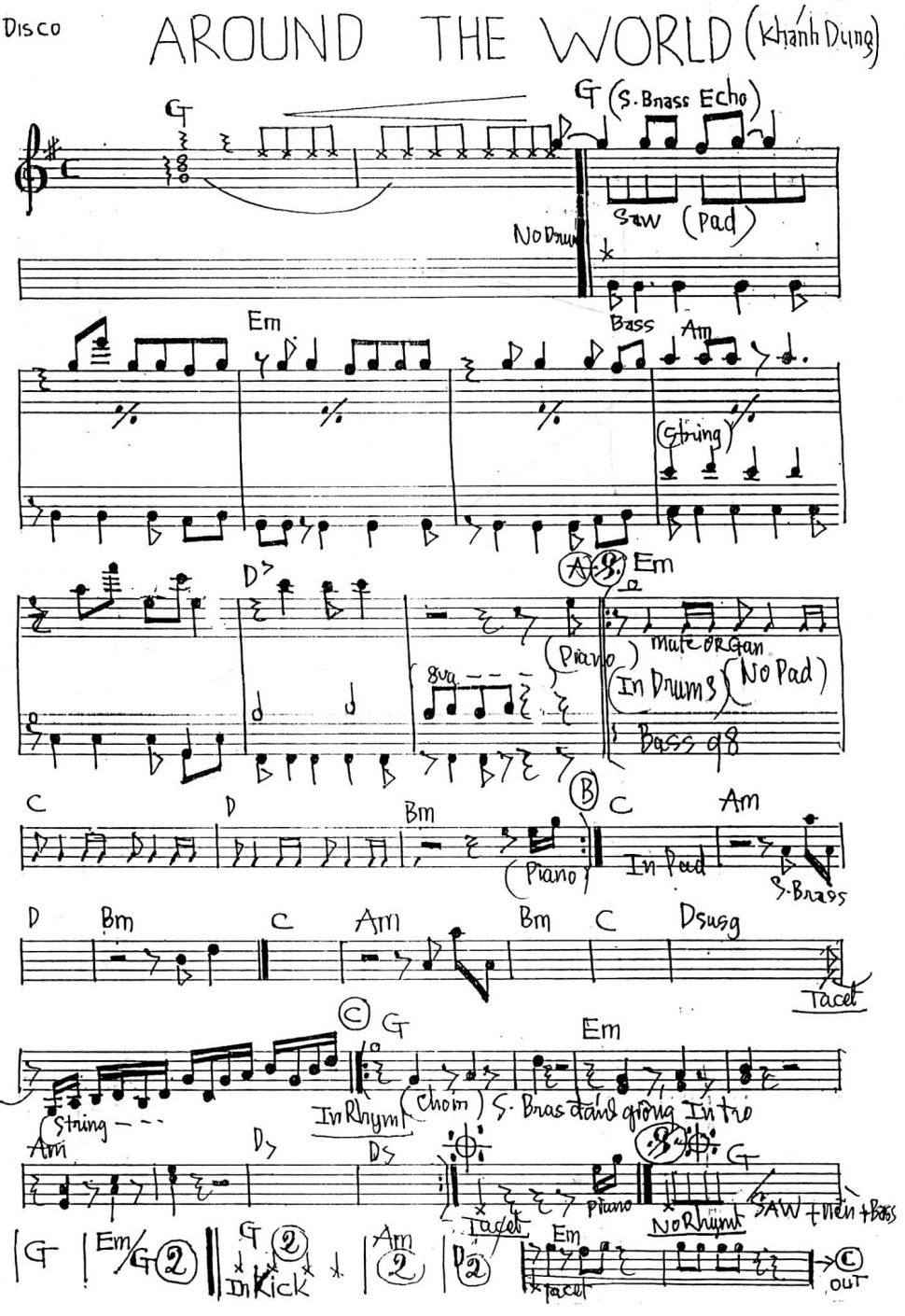 Around The World sheet