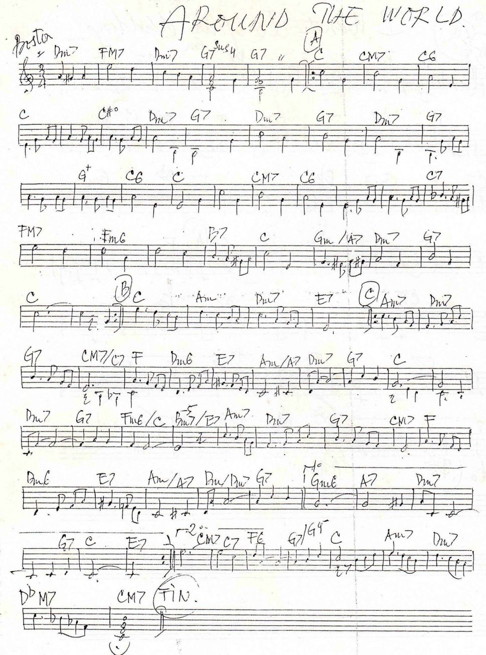 Around The World sheet