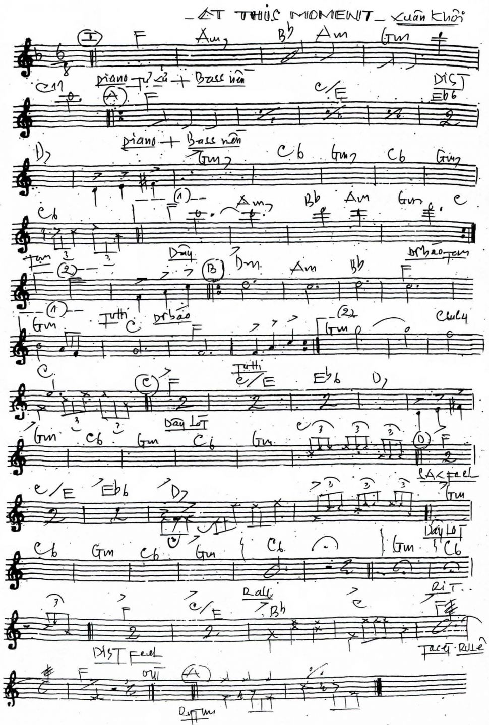 At This Moment sheet