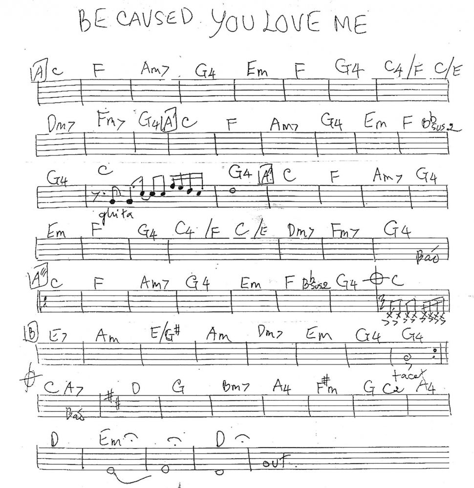 Becaused you love me Sheet