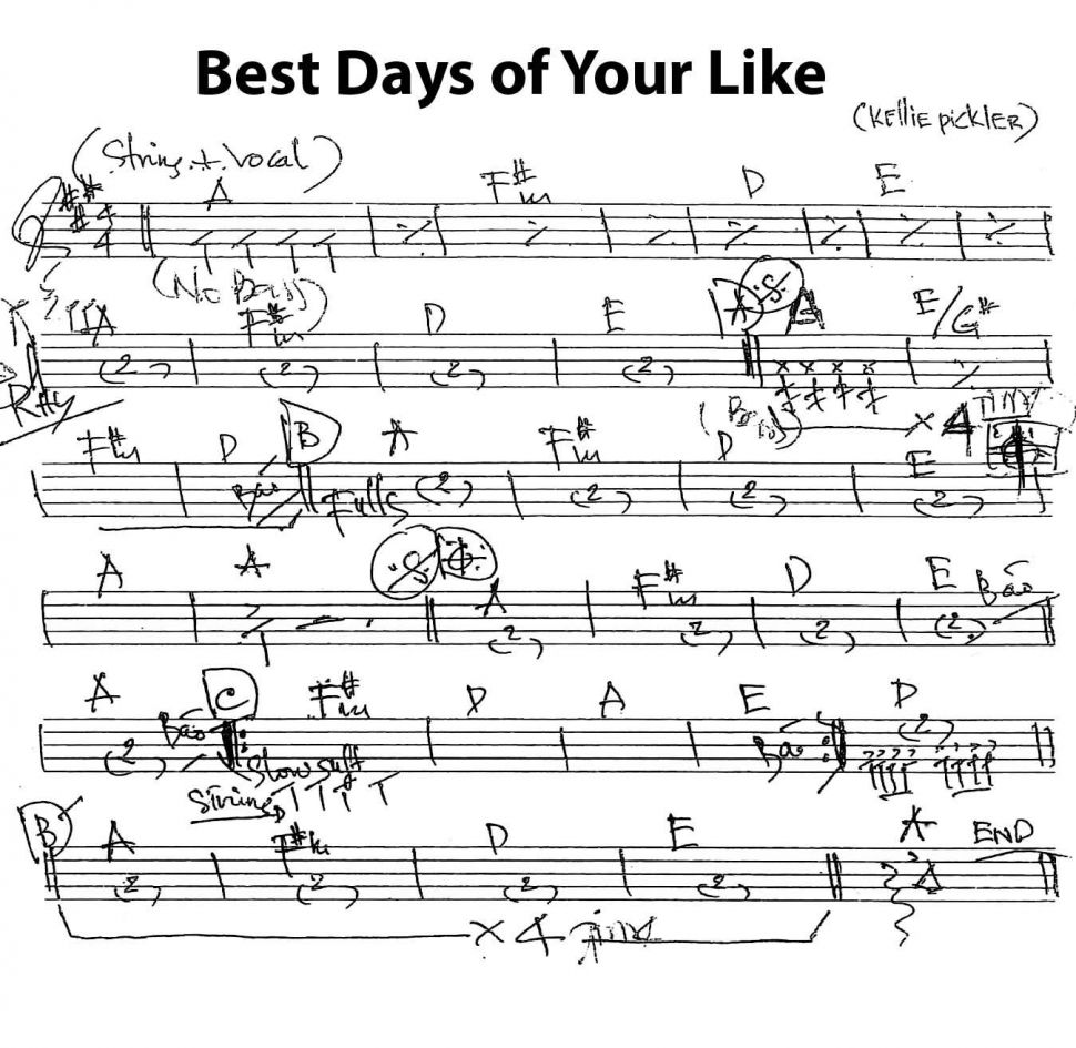 Best Days Of Your Like Sheet