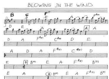 Blowing In The Wind Sheet