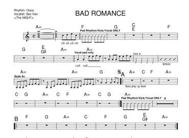Bad romance sheet