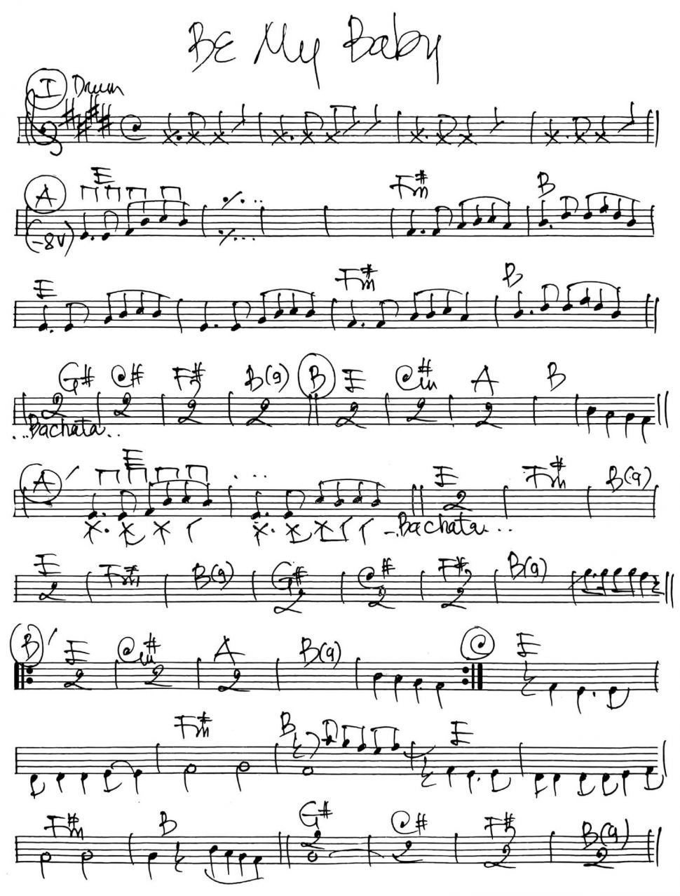 Be My Baby sheet