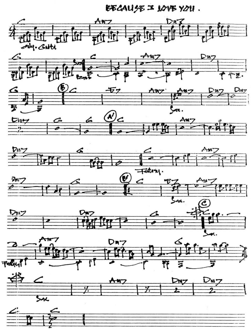 Because I Love You sheet