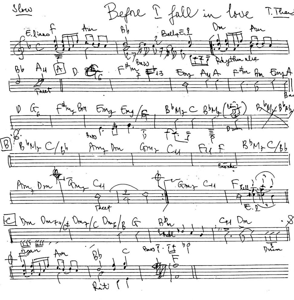 Befne I fall in love sheet