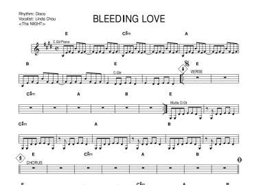 Bleeding love sheet
