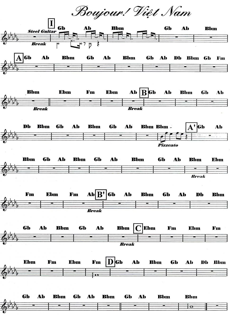 Boujour! Việt Nam Sheet 