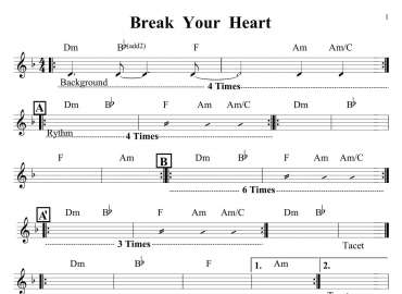 Break your heart sheet