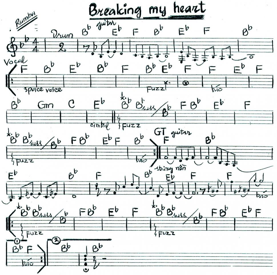 Breaking my heart sheet